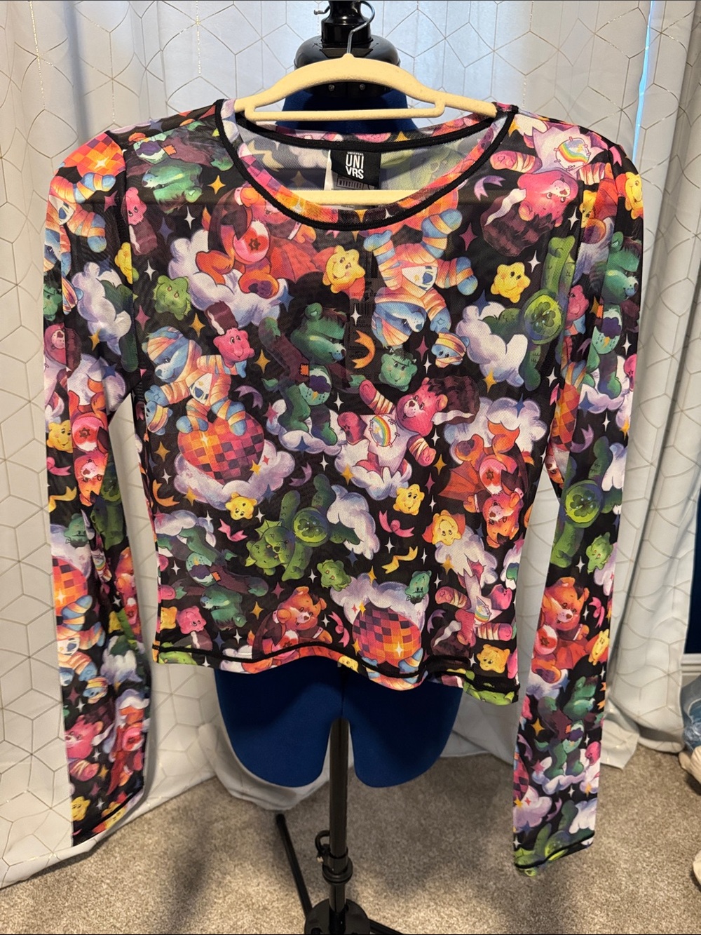 Universal Monsters x Care Bears mesh top. NWT - runs small